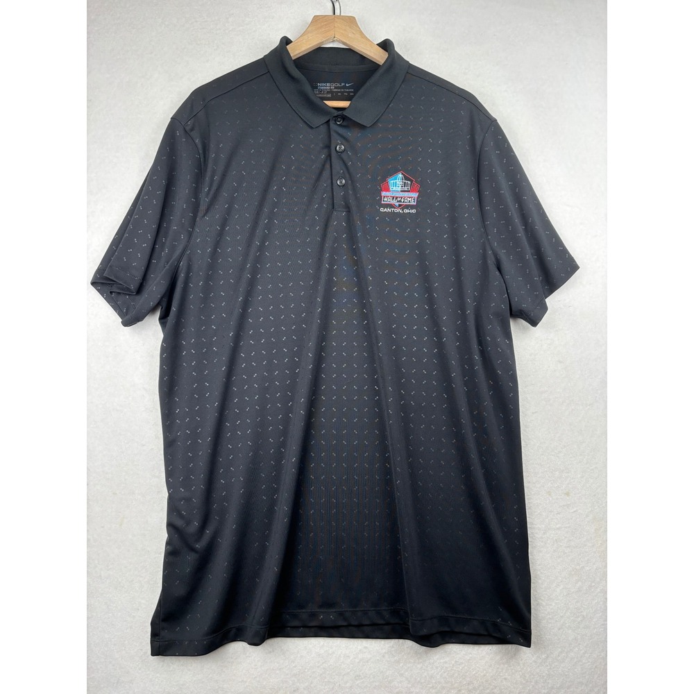 Nike Polo Shirt Mens XXL Dri Fit Pro Football Hall of Fame Athletic